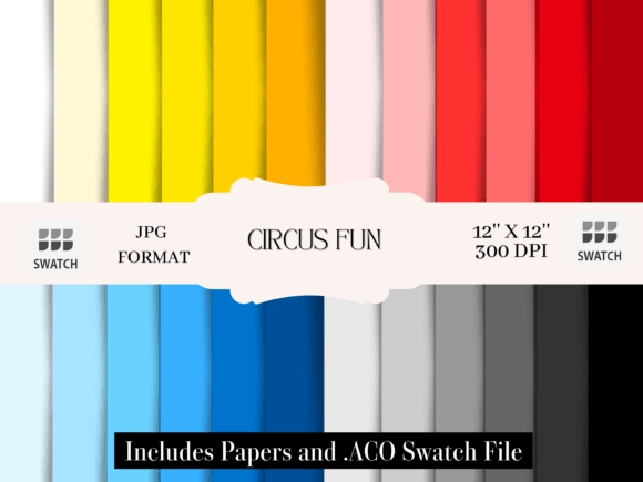 Download Circus Fun – JPGs &amp; Colour Swatch - Fun Collection
