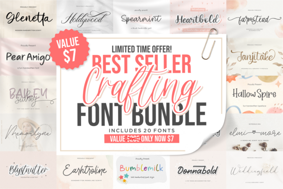 Download Best Seller Crafting Font Bundle - Premium Resources